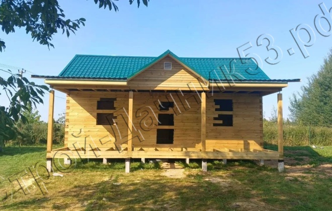 1 Брусовой дом 9х8 м, 72 М², Новгородская область, Старорусский район, деревня Ретле (2)